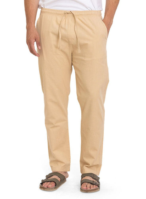 Beige linen Pant - Khotwh